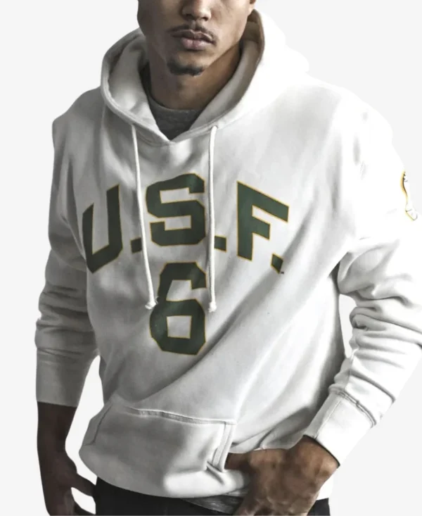 Kevin Garnett USF Bill Russell White Hoodie