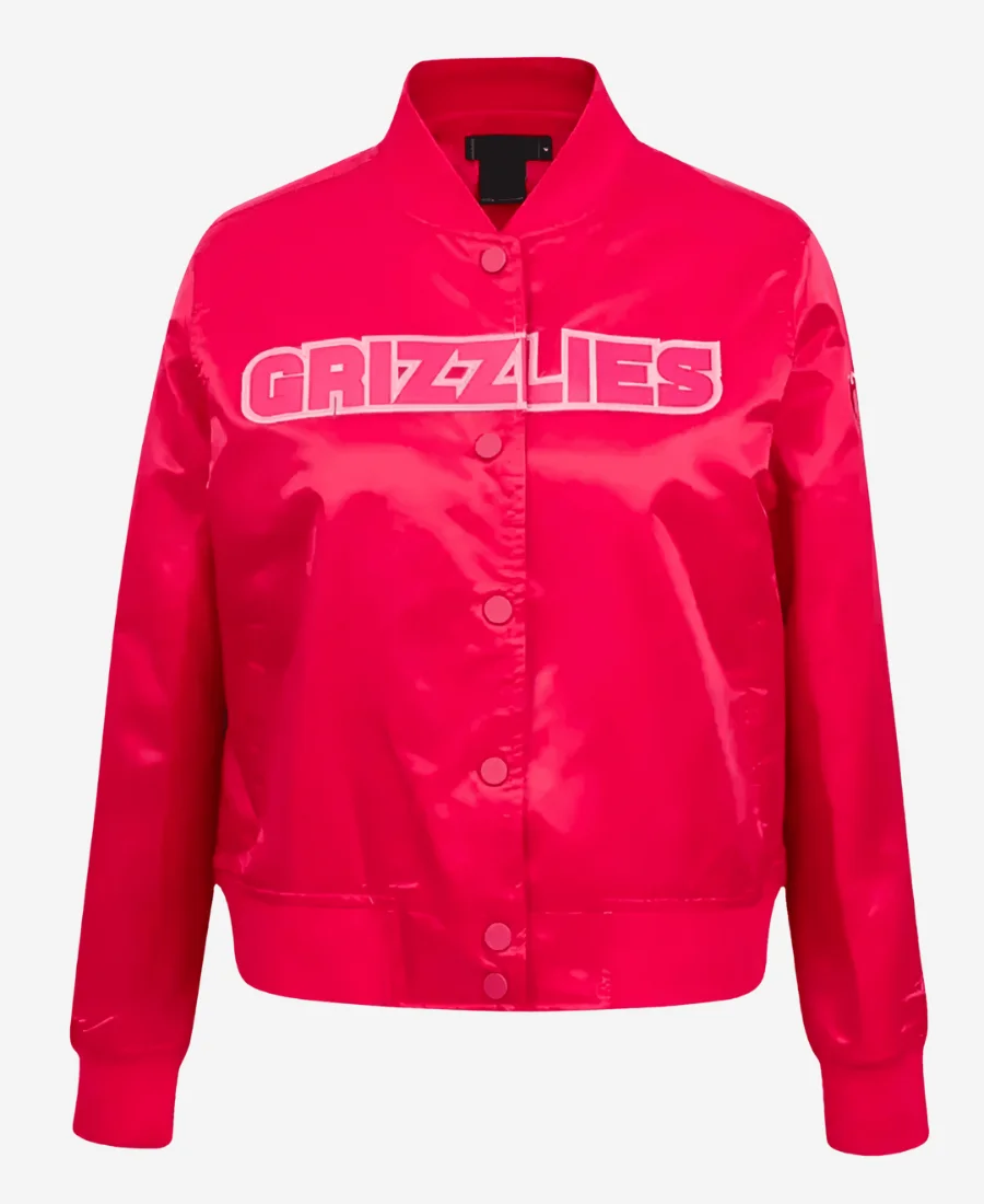 Memphis Grizzlies Triple Pink Satin Jacket