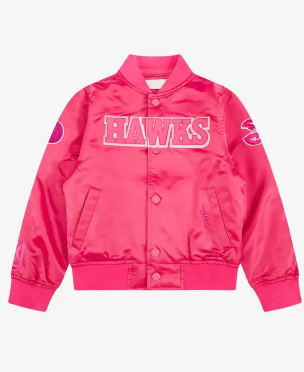 Atlanta Hawks Triple Pink Satin Jacket