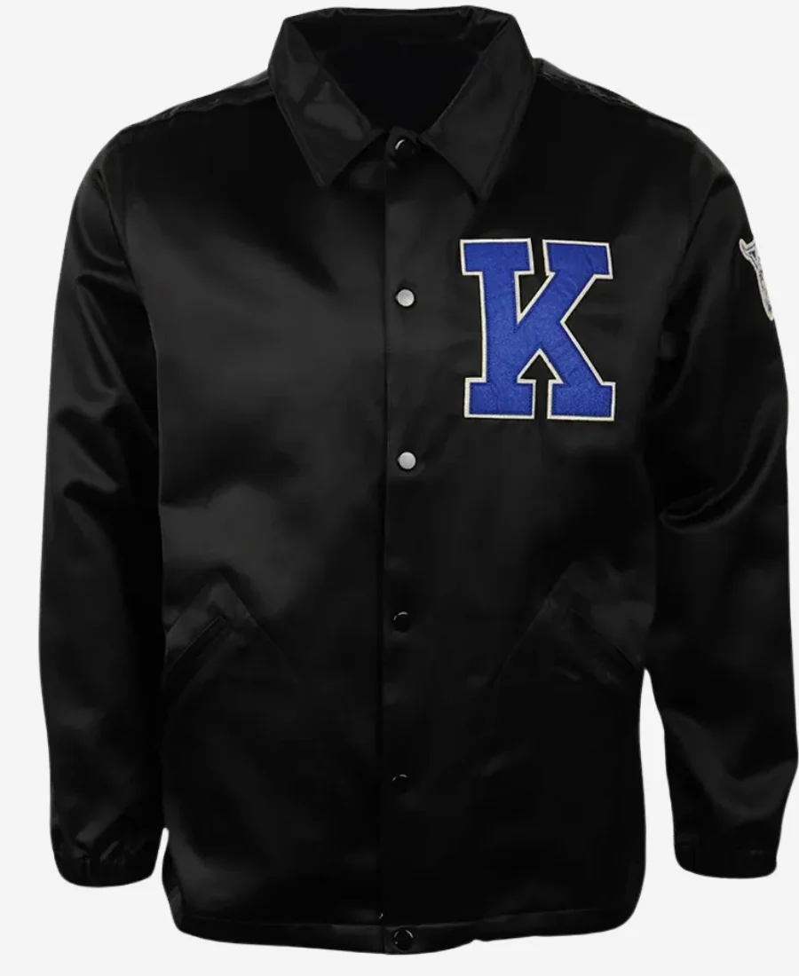 University of Kentucky Black Satin Windbreaker