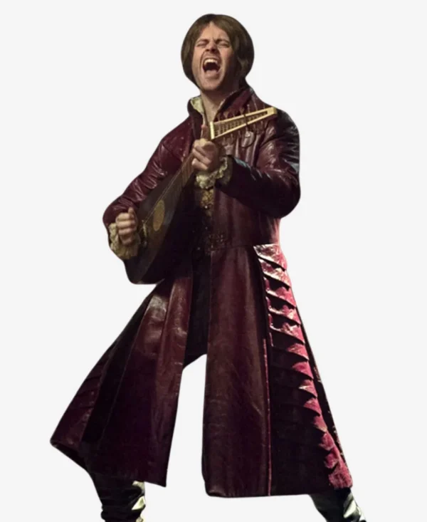 Joey Batey The Witcher Maroon Coat