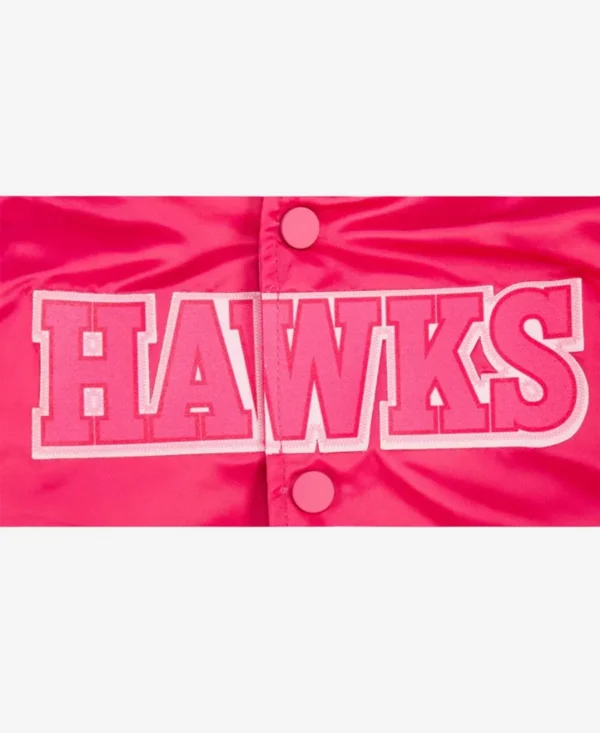 Atlanta Hawks Triple Pink Satin Jacket