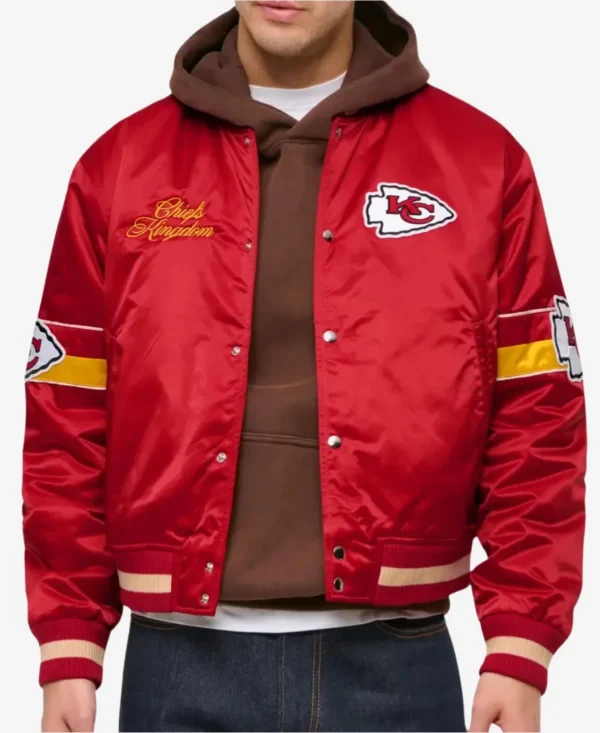 Abercrombie Chiefs Varsity Red Jacket - Image 5