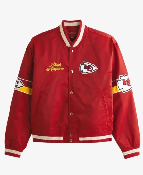 Abercrombie Chiefs Varsity Red Jacket - Image 2