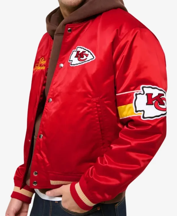 Abercrombie Chiefs Varsity Red Jacket - Image 3