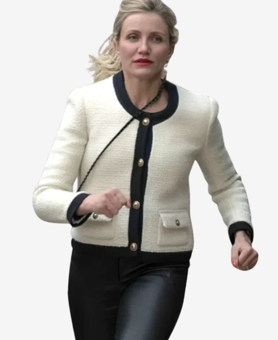 Back in Action 2025 Cameron Diaz Tweed Jacket