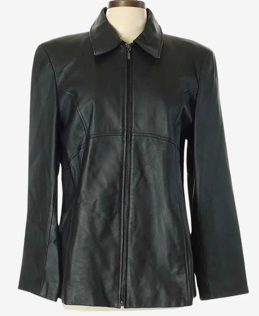 Jacqueline Ferrar Black Shirt Collar Jacket