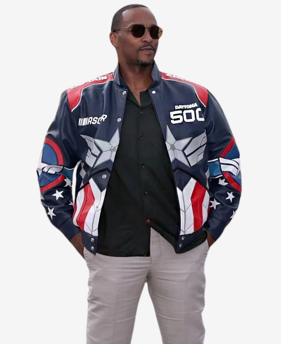 NASCAR Cup Series Anthony Mackie Leather Jacket