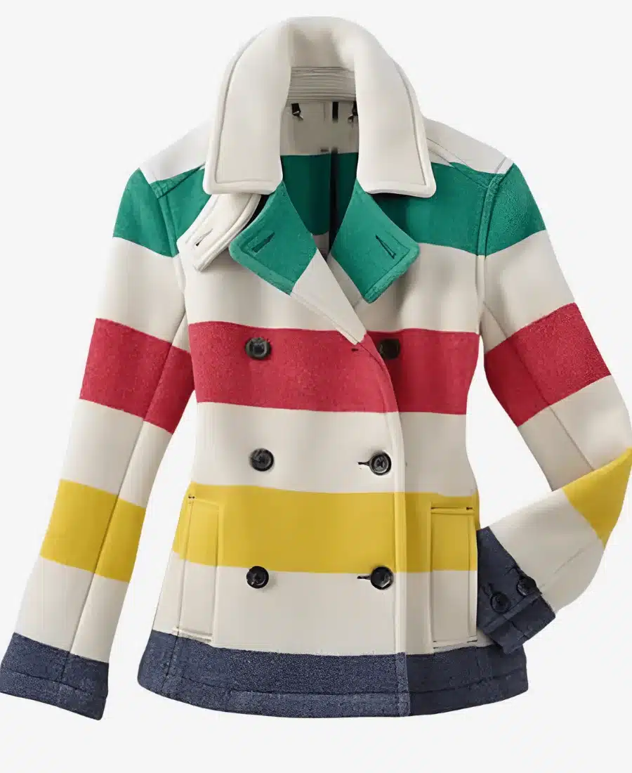 Hudson Bay Women’s Color Block Wool Peacoat